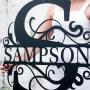 Reusable Metal Custom Name Sign Wall Art Deco - Graphic Alphabet Personalized Surname Plaque with Self-Adhesive Matte Finish, Ideal for Housewarming, Wedding Gifts & Christmas Decor