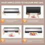 Vacuum Sealer Machine for Food Saver, 6-in-1 Full Automatic Food Sealer With Built-in Cutter &Vacuum Sealers Bags, Air Sealing Dry/Moist/External Vacuum System Modes for All Saving Needs Starter Kit, Easy To Use, Clean And Storage For Home Kitchen