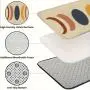 Nicht-rutschfähige Küchenmatte Set – 2 Stück, Absorbent Sonne & Mond Geometrische Küchenmatten Set – Polyester Teppiche in Rechteckigen Formen (18x29,5)
