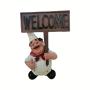 Chic European Chef-Themed Wine & Paper Towel Holder with Message Board - Perfect for Kitchen, Cafe, or Bar Decor