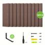 10pcs, Walnut Brown Floating Shelves, Rustic Wood Wall Decor, Farmhouse Wall Mounted Shelves For Bedroom, Living Room, Kitchen And Bathroom, Place Small Plants, Trophies, Collectibles, Books, Photos