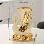2pcs Ceramic Elegant Swan Vase Centerpieces, Vintage Style Cylindrical Home Decor, No Power Required, Battery-Free