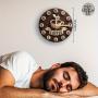 [Timeless Wood Disc Wall Clock] Room Decor 1pc 3D Coffee Cup Design Silent Wall Clock, Fiberboard Round Timeless Wood Disc, Stylish Kitchen Decor for Coffee Lovers, Relaxing Mornings, AA Battery Operated (Not Included)