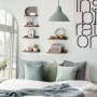 6pcs Floating Shelves, 6 Different Size, Wall Mounted Shelves For Home Decor, Meet Your Different Storage Needs And Help You Save Space, Shelves For Living Room, Bedroom, Bathroom, Kitchen (Brown), Valentine'S Day Decor
