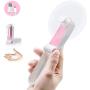 WINDFIRE Mini Fan Handheld Portable Pocket Travel Folding Fan Powerful USB Rechargeable Small Personal Fan for Travelling,Camping,Office(Pink)