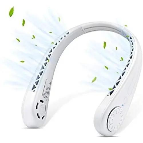 The Portable Neck Fan From Popular Earphone Design,The Leafless Neck Fan Perfect For Personal Fan,with Features,Like USB Mini Fan, Ultra-Quiet, Battery Powered Fan, Suitable For Outdoor Sports