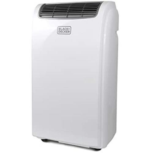 BLACK+DECKER BPACT08WT Portable Air Conditioner with Remote Control, 5,000 BTU DOE (8,000 BTU ASHRAE), Cools Up to 150 Square Feet, White