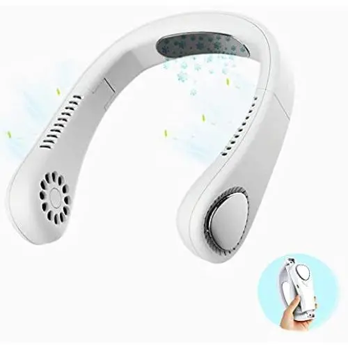 Neck Fan Rechargeable Fan Portable Foldable 3-Speed Adjustable USB Mini Fan Wearable Personal Fan for Outdoor/ Home/ Office (WHITE) Neck Fan Rechargeable Fan Portable Foldable 3-Speed Adjustable USB Mini Fan Wearable Personal Fan for Outdoor/ Home/ Office (WHITE)