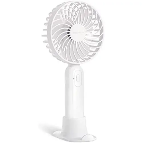 Tragbarer Handfächer USB-Ladegerät Mini-Ventilator für Schreibtisch, 3 Geschwindigkeiten, Kleine Tragbare Ventilator für Auto, Reise, Outdoor, Camping, Büro