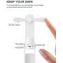 Mini Handheld Personal Fan,Portable Hand Fan with Rechargeable Battery Operated and 2 Adjustable Speed USB Desk Fan,Quiet Foldable Fan for Girls Women Kids Outdoor Travelling or Indoor Office Home (White)