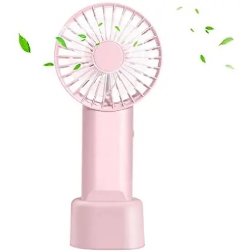 Mini Handheld Fan ,Portable Fan,Speed Adjustable Desk Fan with USB Rechargeable Battery Operated, Cooling Hanging Fan (pink) Mini Handheld Fan ,Portable Fan,Speed Adjustable Desk Fan with USB Rechargeable Battery Operated, Cooling Hanging Fan (pink)
