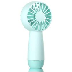 MISSUE Mini Handheld Fan, Portable Battery Operated Fan with Lanyard, Personal Pocket Fan with 3000mAh Rechargeable Battery, 5-10 Hrs Running Time, Green