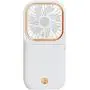 Mini USB Wiederaufladbare Halskette-Ventilator mit 3 Geschwindigkeiten, verstellbar, Schreibtischventilator mit Handyhalter für Frauen Mädchen Büro Outdoor Reise
