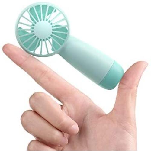 Vent de poche portable MISSUE, 3000mAh, rechargeable, avec lanière, 5-10h, vert