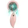Tragbarer Handfreie Nackenfön, 3 Geschwindigkeiten, USB-Aufladbare Mini-Ventilator, Kopfhörern-Armreif, 360 Grad Drehung für Zuhause, Camping, Büro, Auto und Reisen, Outdoor (Pink)