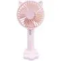 Mini Handheld-Ventilator, Leiser Tragbarer Handventilator mit 3 Geschwindigkeiten, Kleiner Schreibtischventilator mit USB-Aufladung, Multifunktionale USB-Ventilator mit Nachtlicht, Tischventilator mit Basis zum Platzieren des Telefons, für Outdoor, Reisen
