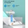 Mini Handheld Persönlicher Ventilator, Tragbarer Handventilator mit wiederaufladbarer Batteriebetrieben und 2 verstellbaren Geschwindigkeiten USB Schreibtischventilator, Leiser Klappbarer Ventilator für Mädchen Frauen Kinder Outdoor Reisen oder Indoor Bür