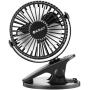 Clip on Fan, OCDAY Mini Portable Fan, Small Desk Fan Stroller Fan with 3 Speeds 360°Rotation, USB/ Battery Operated Fan, Rechargeable Bed Fan, Quiet Personal Fan for Gym Office Kitchen Car Camping