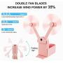 Handheld Mini Fan, 3000mAh Powerbank Portable USB Rechargeable Small Pocket Fan, Battery Operated Fan 15-30 Working hours, 3 Speeds Personal Fan for Women, Girl, Gift, Travel, Outdoor