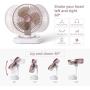 USB Mini Desk Fan,Portable Oscillating Fan with 4 Speeds,6.5-inch Adjustable Quiet Table Fan,Rechargeable Battery Operated Personal Fan for Home Office Bedroom Desktop Table