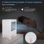 TAECCL Portable Air Conditioner Evaporative Air Cooler with Timer Humidifier Misting Fan Mini Air Conditioner Personal Cooler Desk Fan Battery Operated Rechargeable Cooling Fan for Room, Office