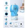 Bravekoi Portable Air Conditioner Fan, Personal Air Cooler Mini Evaporative Cooler, 3 Speeds Super Quiet Desk Fan Misting Fan with 7 Colors LED Light for Home, Office, Kitchen, Dorm, Bedroom