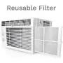 Climatiseur Mural Fenêtre hOmeLabs 5000 BTU – 7 Vitesse, Contrôle Mécanique, Petit, Silencieux, 2 Modes Frais et Ventilateur, avec Kit de Installation et Protège-Plages Lavable.