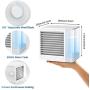 Portable Air Conditioner Fan, 3 in 1 Personal Air Cooler and Humidifier, Quiet USB Air Cooler Desk Fan with 2 Speeds and LED Light, Mini Purifier for Home Room Office