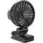 Super Mini fan with Clip, Battery Operated Pocket Fan, Small Portable Desk Fan, 3 Speeds Adjustable, Strong Airflow, 360° Free Rotation, for Travel, Indoors, Outdoors