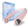 Portable Neck Fan , Personal Fan, Mom Gifts ,2.5 - 6 Hours Portable Fan, Mini Fan Gifts For Women, Mom Gifts Small Mini Desk Fan,3 Speeds Peabownn-Pink