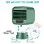 Climatiseur Portable, Zeato 3 en 1 Mini Rafraîchisseur d'Air Personnel, Ventilateur USB Rechargeable 2000 mAh avec Brumeur et Humidificateur, Petit Rafraîchisseur Evaporatif pour Espace Réduit, Ajustable 3 Vitesse pour Maison, Bureau, Pièce, Camping - Ver