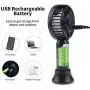 Mini Handheld USB Tragbarer Tisch-Mini-Taschenventilator mit USB-Aufladung, elektrischer Ventilator für Haushalt, Büro, Reisen, Outdoor…