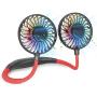 Personal Fans for Your Neck, Small Mini Hand Free Fan Portable Neck Fan Rechargeable for Women Men Kids Battery Operated Necklace LED Lights 360 Degree Rotation Travel Summer Gifts