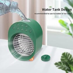 Mini Cooling Personal Fan Powered by USB (GREEN),Portable Air Conditioner Cooler Humidifier Misty Fan for Home Office Dorm and Make-up Speed Dryer