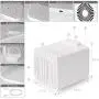 Tragbarer Luftkühler mit Ventilator, persönlicher Luftkühler mit 2 Eisbehältern, tragbarer Luftkühler mit 3 Geschwindigkeitsstufen, persönlicher Luftkühler-Ventilator mit LED-Licht für Zuhause, Schlafzimmer, Raum, Büro, Studentenwohnheim, Auto
