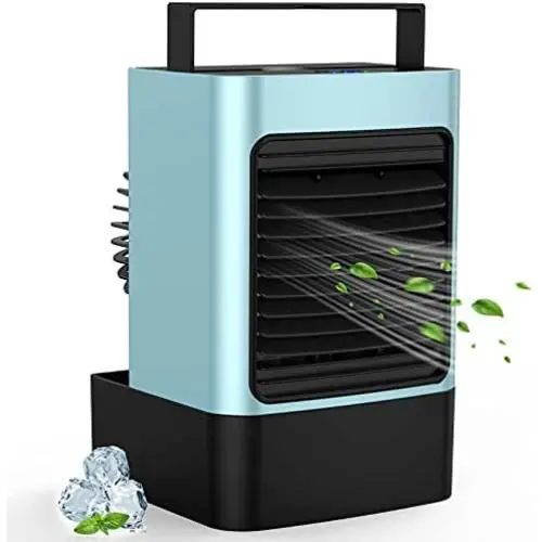 Refroidisseur Portable d'Air MOVTIP, Ventilateur Personnel, Mini Rafraîchisseur d'Air Évaporatif, Rafraîchisseur d'Air Miniature Silencieux, Ventilateur de Bureau, Rafraîchisseur d'Humidité pour Maison, Bureau, Chambre, Bleu Refroidisseur Portable d'Air MOVTIP, Ventilateur Personnel, Mini Rafraîchisseur d'Air Évaporatif, Rafraîchisseur d'Air Miniature Silencieux, Ventilateur de Bureau, Rafraîchisseur d'Humidité pour Maison, Bureau, Chambre, Bleu