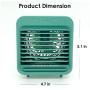 Personal Air Cooler Portable Air Conditioner Humidifier, 2-in-1 Mini Air Cooler, 3 Wind Speeds, Large Water Tank, Ultra Quiet Work, USB Table Fan for Home Bedroom Office Indoor Outdoor