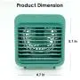 Tragbarer Luftkühler, 2-in-1 Mini Luftkühler mit Luftbefeuchter, 3 Windstärken, Große Wasservorratsbehälter, Ultra-Leise, USB-Tischventilator für Zuhause, Schlafzimmer, Büro, Innen- und Außenbereich