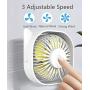 Personal Desk Fan Small Quiet USB Plug in, Mini Portable Table Fans for Sleeping Bedroom Nightstand, 3 Speeds Adjustable, Rotatable, Anti-slip, Fast Cooling for Home Office Dorm Work Travel (Pink)