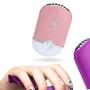 FlyItem USB Mini Portable Fans Rechargeable Electric Bladeless Handheld Air Conditioning Cooling Refrigeration Fan For Eyelash (Pink)