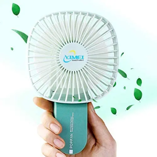 Mini Tragbarer USB-Akku-Ventilator, Persönlicher Akku-Ventilator, Schreibtischventilator, Reisegeschenke, 3 Geschwindigkeiten verstellbar für Kinder Mädchen Frauen Zuhause Büro Outdoor Reise (grün)
