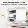 Portable Air Conditioner, Desktop Rechargeable Evaporative Air Cooler and Humidifier with 3 Speeds, Cordless Personal Mini Air Conditioner Fan for Car, Room, Office