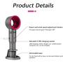 Suuker Portable Creative USB Mini Fan，Rechargeable Handheld Eyelash Fan Dryer Speed Adjustable Bladeless Fan, Small Air Conditioning Blower Fan for Eyelash Extension（Pink）
