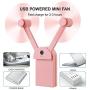 Handheld Mini Fan, 3000mAh Powerbank Portable USB Rechargeable Small Pocket Fan, Battery Operated Fan 15-30 Working hours, 3 Speeds Personal Fan for Women, Girl, Gift, Travel, Outdoor