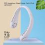 Gootopal Portable Neck Fan, Rechargeable, Hands Free Bladeless Personal Fan, Mini Fan, Hanging Fan, USB Rechargeable Battery, Wearable Leafless Fan White