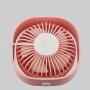 USB Table Fan Portable Mini Personal Desk Fan with 360 Rotation and Adjustable 3 Speed for Office, Travel-Pink