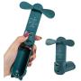 Handheld Mini Fan Portable, Hand Held Personal Foldable Pocket Fan Rechargeable Battery Operated & USB Powered 2000mAh Power Bank Feature Flashlight Function 2 Speeds for Home Sports Travel(Green)