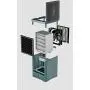 Mini Luftkühler Tragbarer Ventilator für Kleines Zimmer, Kalter Wind Persönlicher USB Evaporativer Kühl-Ventilator mit 3 Windstärken (Blau)