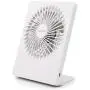 Unterhaltungsluftbefeuchter, tragbarer Akkubetriebener Ventilator, 180° Neigbarer Klapp-Ventilator, Ultra-Leise, Klein, Tragbar, 3 Geschwindigkeiten, USB-Ventilator für Büro, Schlafzimmer, Zuhause, Schreibtisch, Camping, Weiß