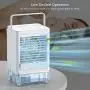 neofeel Cooling Fan 5000mAh Portable Air Conditioner with 3 Wind Speed Portable AC 800ml Tank Battery Operated Air Cooler for Home and Office White